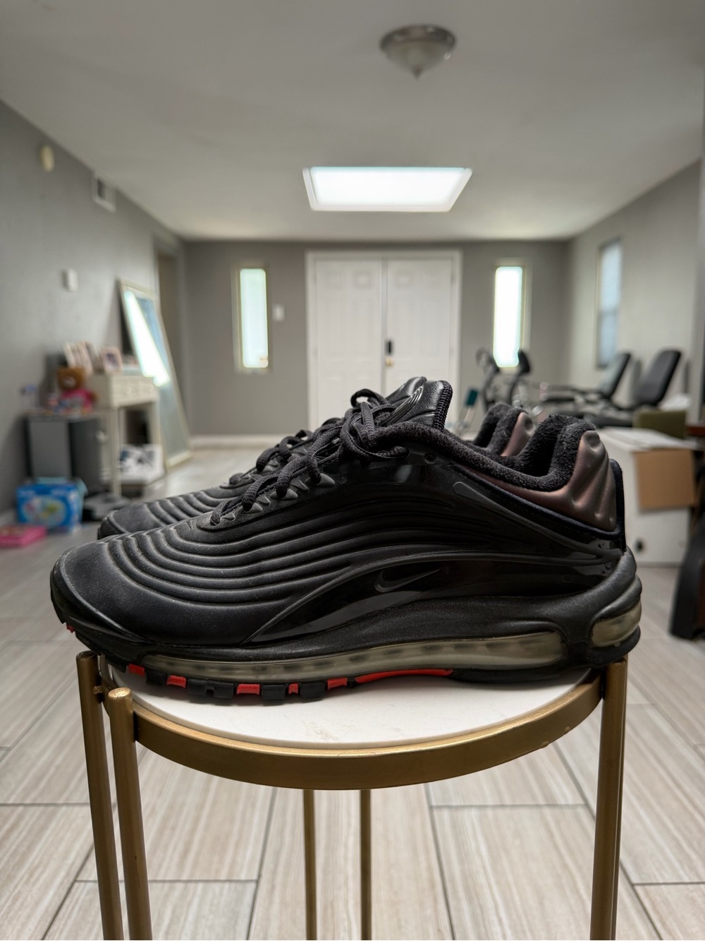 Nike Black Men's Air Max-Style Cushioned Sneakers